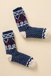 Anthropologie Sherpa Cozy Socks In Blue