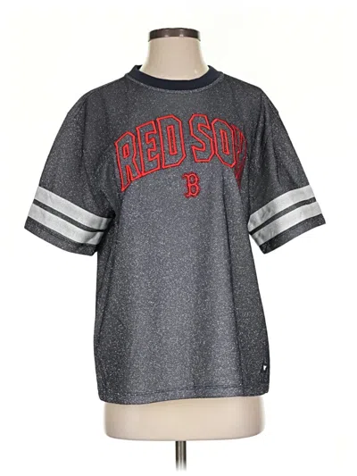 Anthropologie Short Sleeve Top Gray Crew Neck Tops