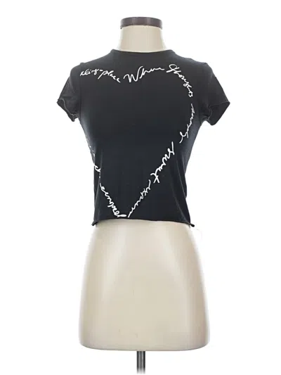 Pre-owned Anthropologie Short Sleeve T-shirt In Black