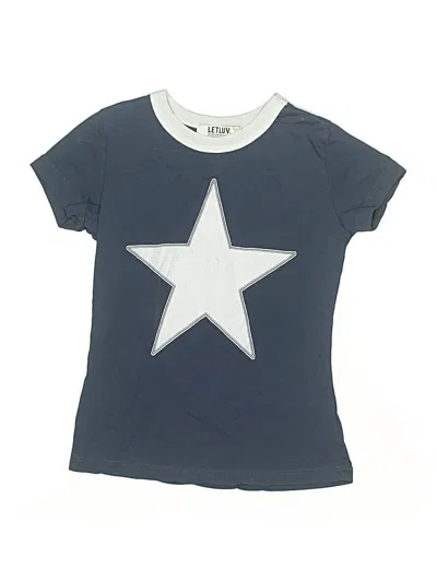 Pre-owned Anthropologie Short Sleeve T-shirt In Blue