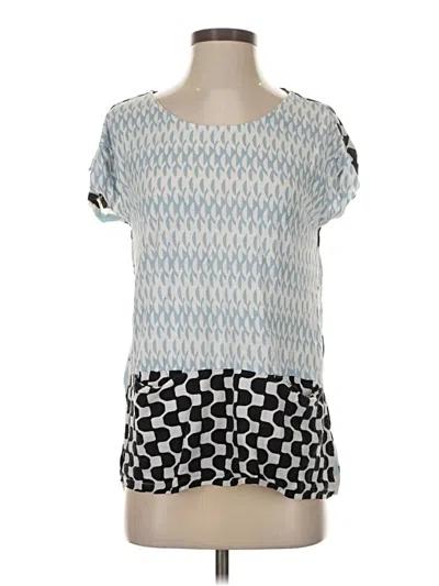 Pre-owned Anthropologie Short Sleeve T-shirt In Blue