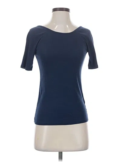 Pre-owned Anthropologie Short Sleeve T-shirt In Blue