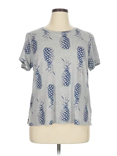 Pre-owned Anthropologie Short Sleeve T-shirt In Gray