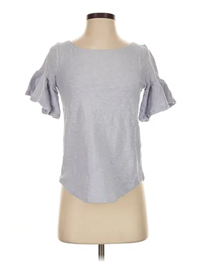 Pre-owned Anthropologie Short Sleeve T-shirt In Gray