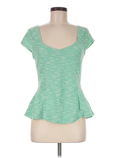 Pre-owned Anthropologie Short Sleeve T-shirt In Green