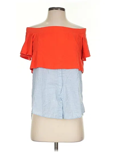 Pre-owned Anthropologie Short Sleeve T-shirt In Red