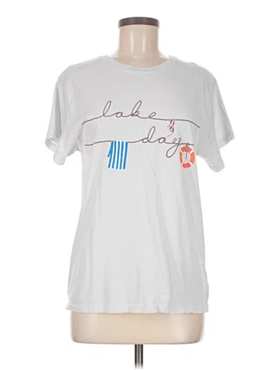 Pre-owned Anthropologie Short Sleeve T-shirt In Silver