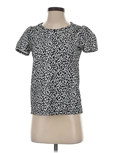 Pre-owned Anthropologie Short Sleeve T-shirt In Silver