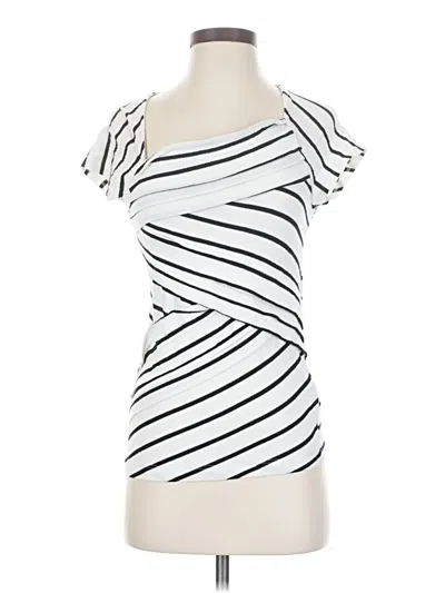 Pre-owned Anthropologie Short Sleeve T-shirt In White