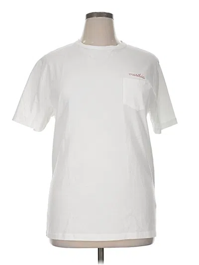 Pre-owned Anthropologie Short Sleeve T-shirt In White