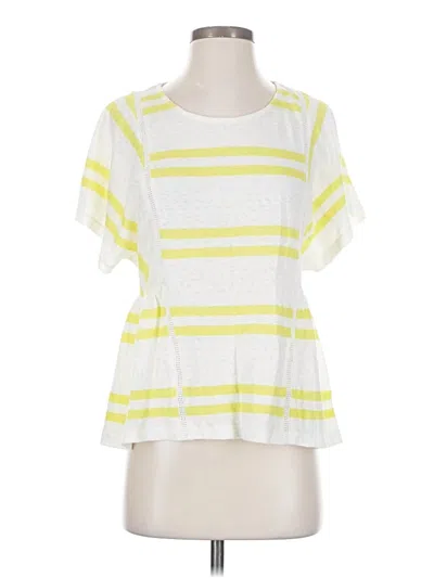 Pre-owned Anthropologie Short Sleeve T-shirt In Yellow