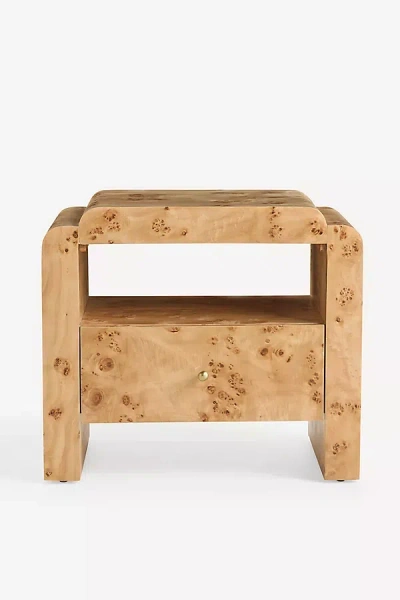 Anthropologie Shura Large Burl Nightstand