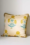 Anthropologie Silk Block Print Pillow In Multi