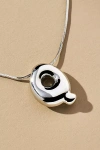 Anthropologie Silver Bubble Letter Monogram Necklace In Multicolor