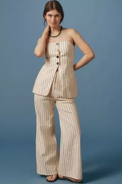 Anthropologie Simon Miller Mori Linen Strapless Top