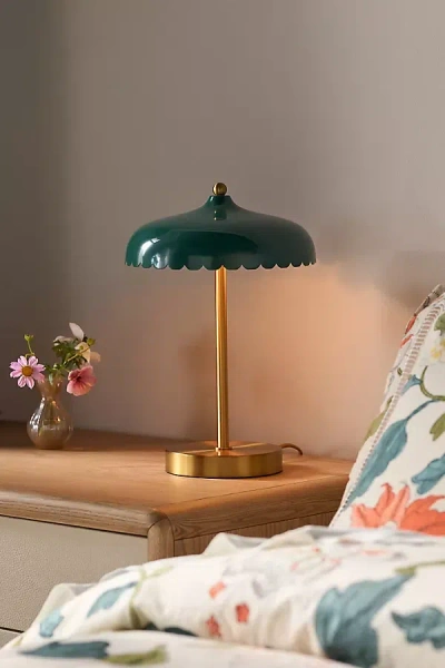 Anthropologie Simone Metal Table Lamp In Green