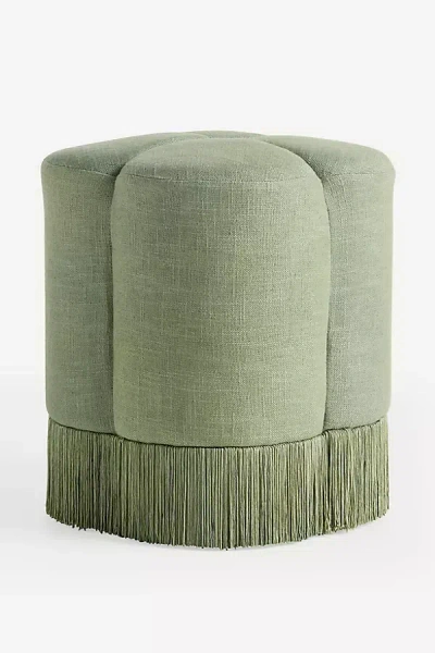 Anthropologie Sinclair Fringe Clover Ottoman