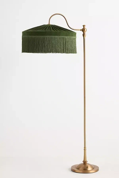 Anthropologie Sinclair Tassel-fringed Velvet Floor Lamp
