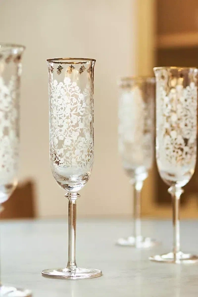 Anthropologie Sinna Champagne Flute Glasses, Set Of 4