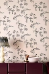 Anthropologie Sisters Floral Scene Toile Wallpaper In Neutral