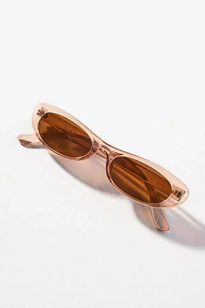 Anthropologie Skinny Rectangle Sunglasses In Brown