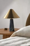 Anthropologie Sky Marble Table Lamp In Gold