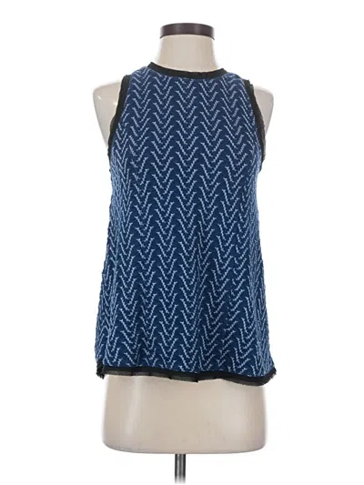 Pre-owned Anthropologie Sleeveless Blouse In Blue