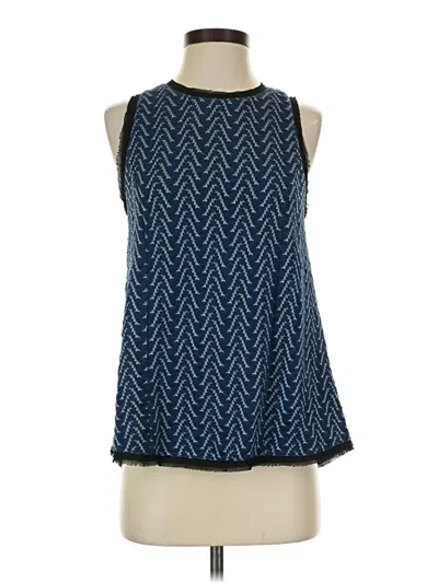 Pre-owned Anthropologie Sleeveless Blouse In Blue
