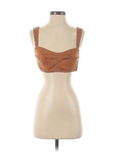 Pre-owned Anthropologie Sleeveless Blouse In Brown