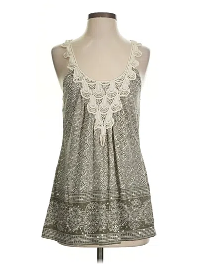 Pre-owned Anthropologie Sleeveless Blouse In Gray