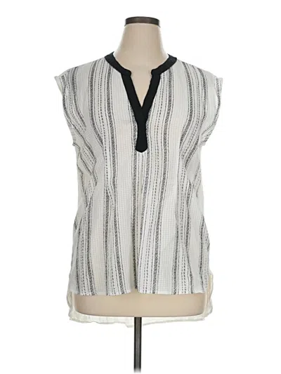 Pre-owned Anthropologie Sleeveless Blouse In Ivory