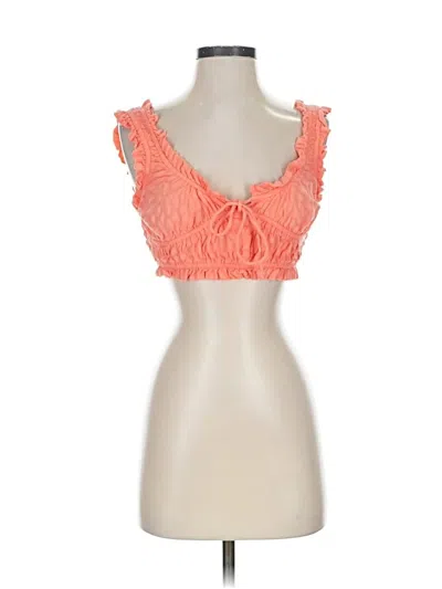 Pre-owned Anthropologie Sleeveless Blouse In Orange