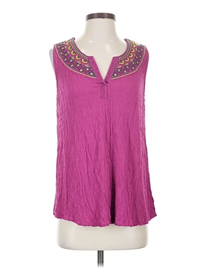 Pre-owned Anthropologie Sleeveless Blouse In Purple