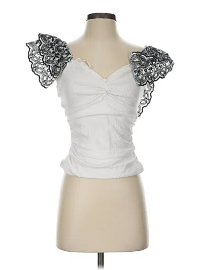 Pre-owned Anthropologie Sleeveless Blouse In Silver