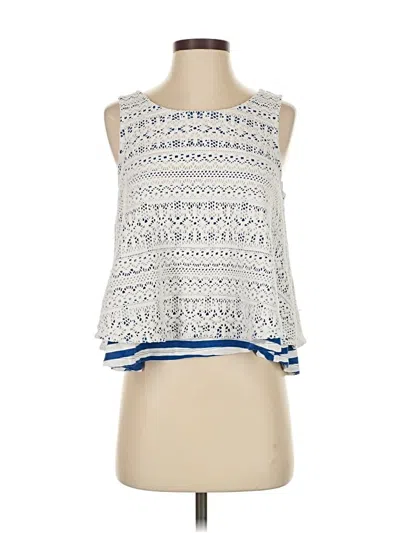 Pre-owned Anthropologie Sleeveless Blouse In White
