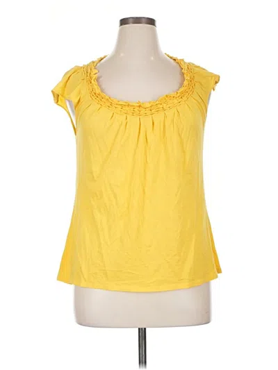Pre-owned Anthropologie Sleeveless Blouse In Yellow