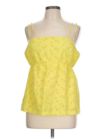 Pre-owned Anthropologie Sleeveless Blouse In Yellow