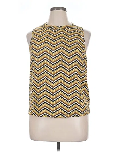 Pre-owned Anthropologie Sleeveless Blouse In Yellow