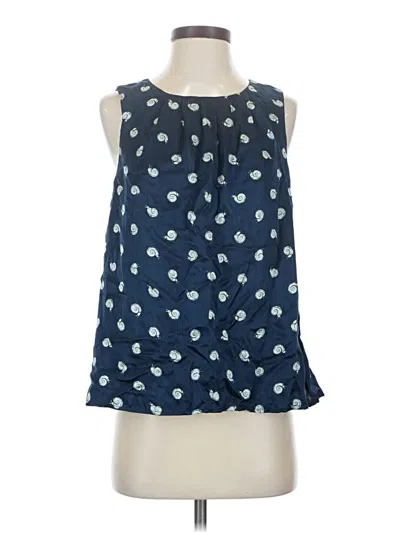Pre-owned Anthropologie Sleeveless Silk Top Blue Halter Neckline Tops