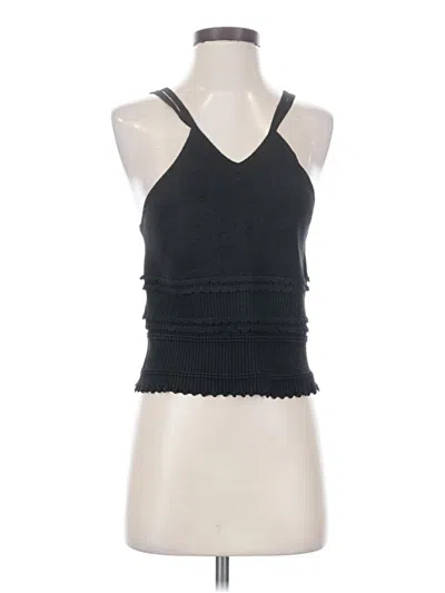 Pre-owned Anthropologie Sleeveless Top Black Halter Neckline Tops