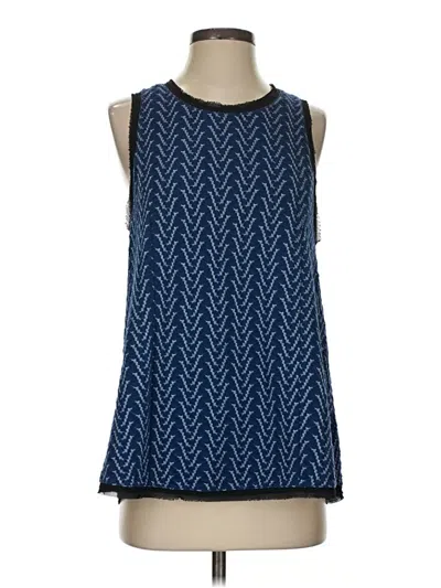Pre-owned Anthropologie Sleeveless Top Blue Halter Neckline Tops