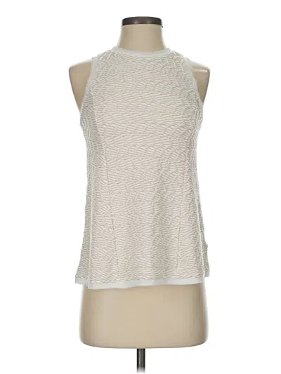 Pre-owned Anthropologie Sleeveless Top Ivory Halter Neckline Tops In White