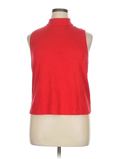 Pre-owned Anthropologie Sleeveless Top Red Halter Neckline Tops