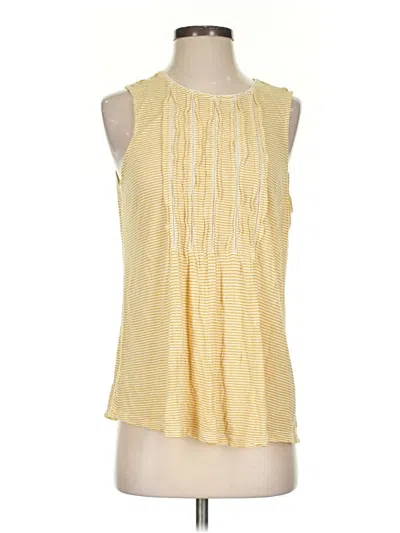 Pre-owned Anthropologie Sleeveless T-shirt In Yellow