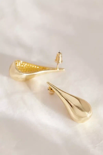 Anthropologie Slimline Teardrop Earrings In Gold