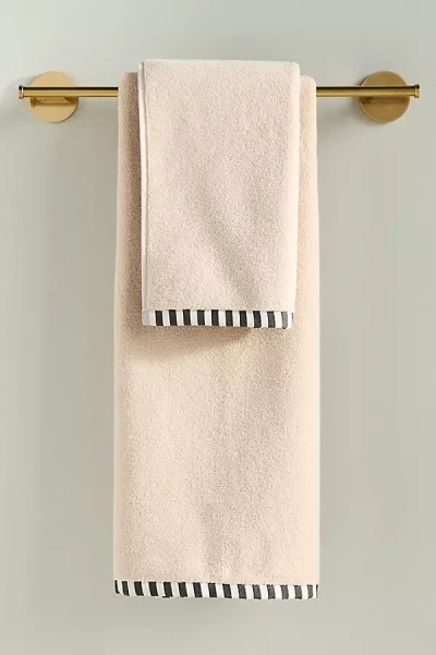 Anthropologie Sloane Stripe Trim Soft Cotton Hand Towel In Multi