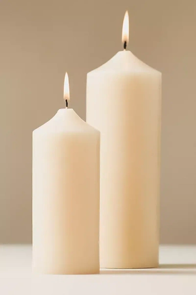 Anthropologie Smooth Pillar Candle