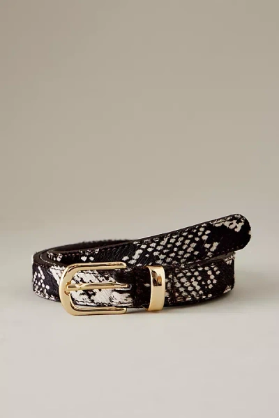 Anthropologie Snakeskin Print Leather Belt In Animal Print