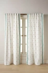 Anthropologie Sola Hand-embroidered Curtain In White
