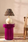 Anthropologie Sommer Ceramic Table Lamp In Animal Print